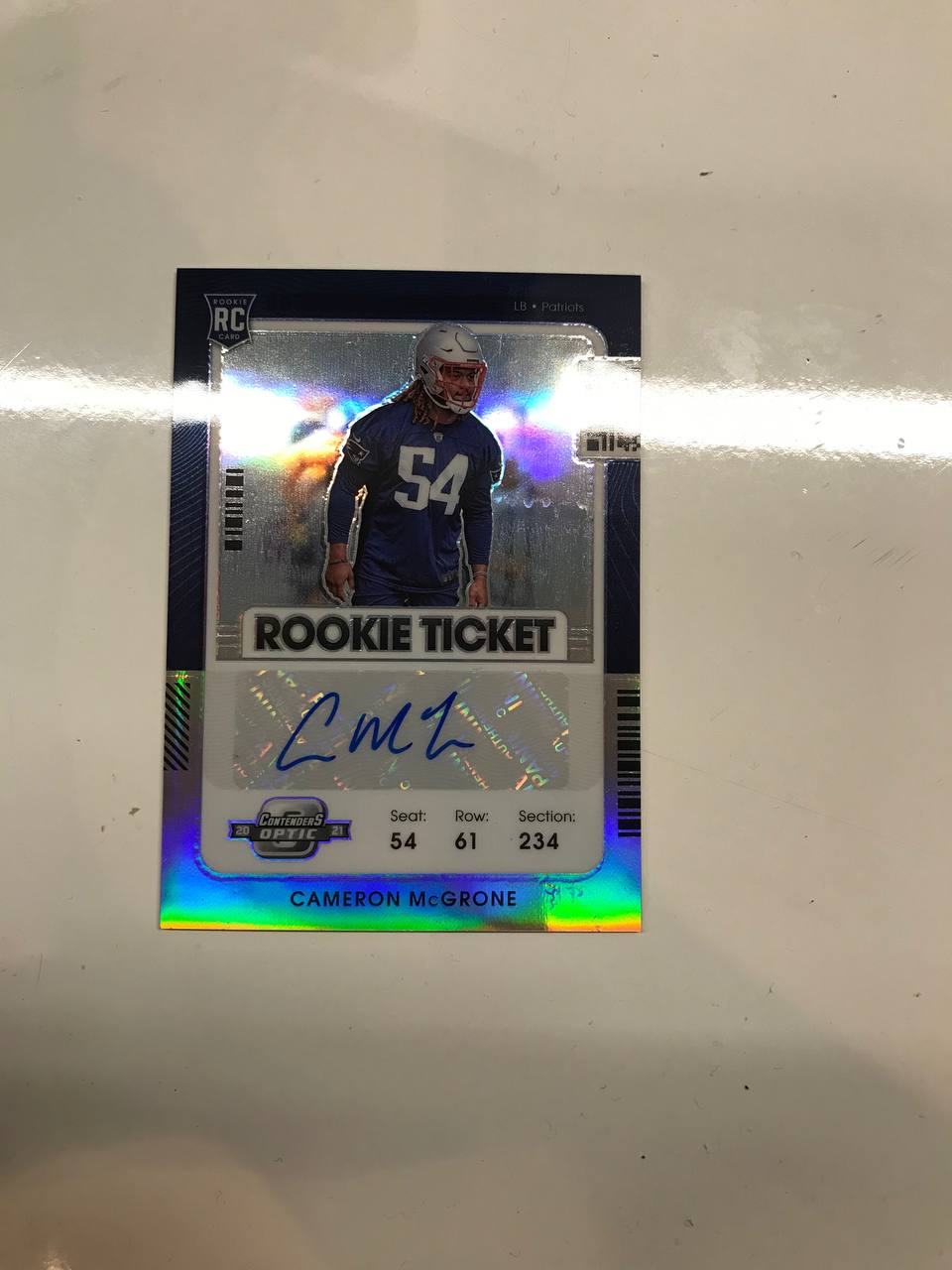 2020-21 Cameron Mcgrone - Rookie Ticket Signed Football